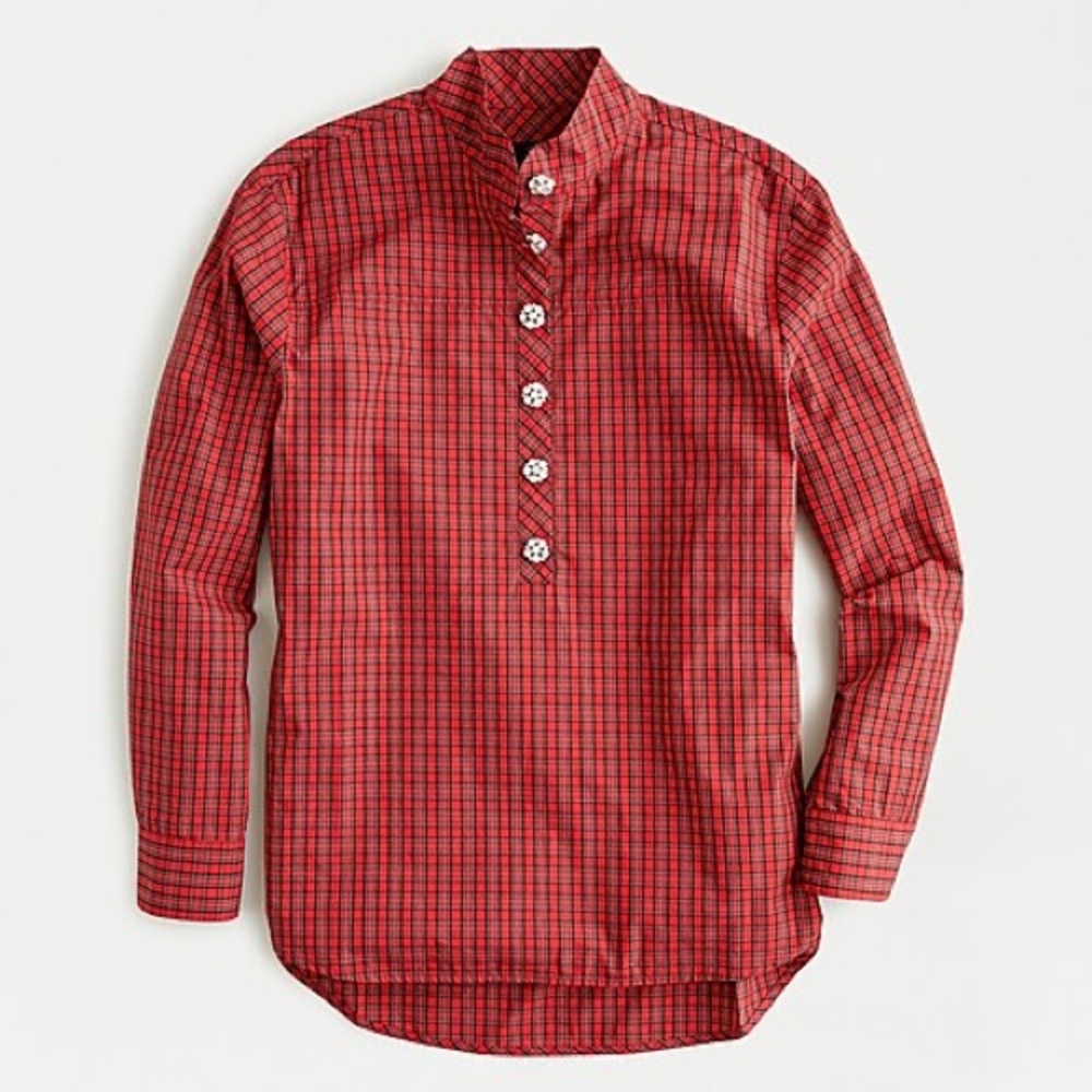 NWT J Crew Jeweled button popover tunic (HUNG)